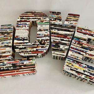 *NEW* Recycled Magazine letters L O V E